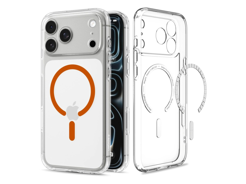 Spigen Ultra Hybrid MagSafe do iPhone 18 Pro/17 Pro (clear orange)