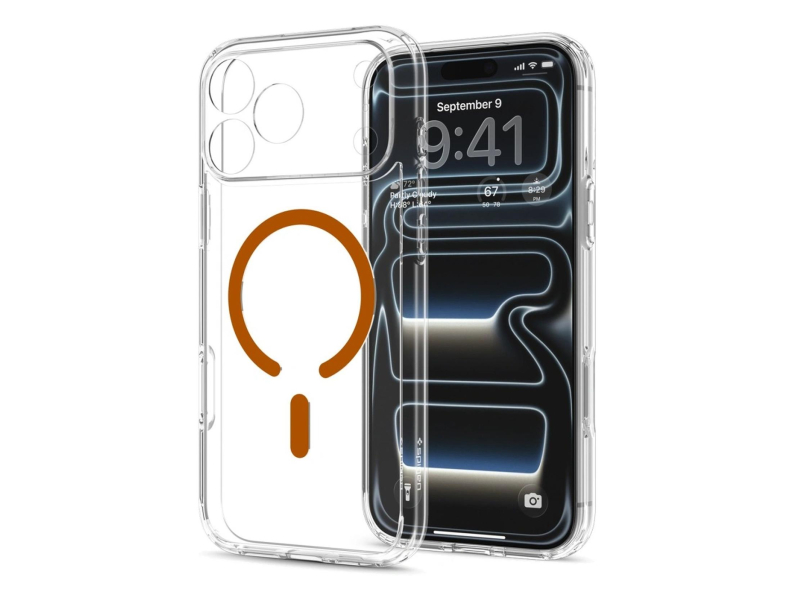 Spigen Ultra Hybrid MagSafe do iPhone 18 Pro/17 Pro (clear orange)