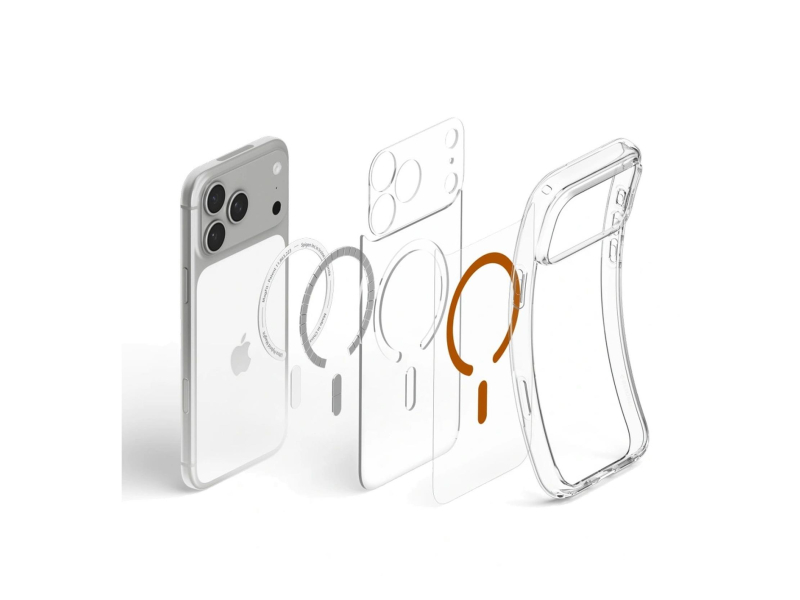 Spigen Ultra Hybrid MagSafe do iPhone 18 Pro/17 Pro (clear orange)