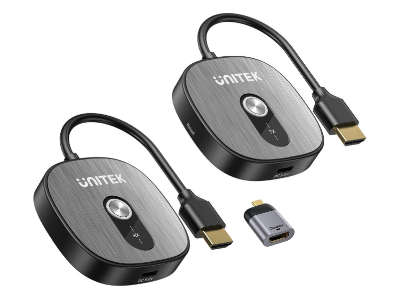 Unitek Konwerter bezprzewodowy HDMI 4K@30Hz adapterem USB-C do HDMI