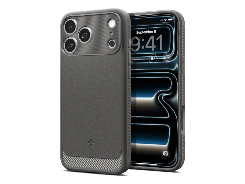 Spigen Rugged Armor MagSafe do iPhone 18 Pro/17 Pro (gray)