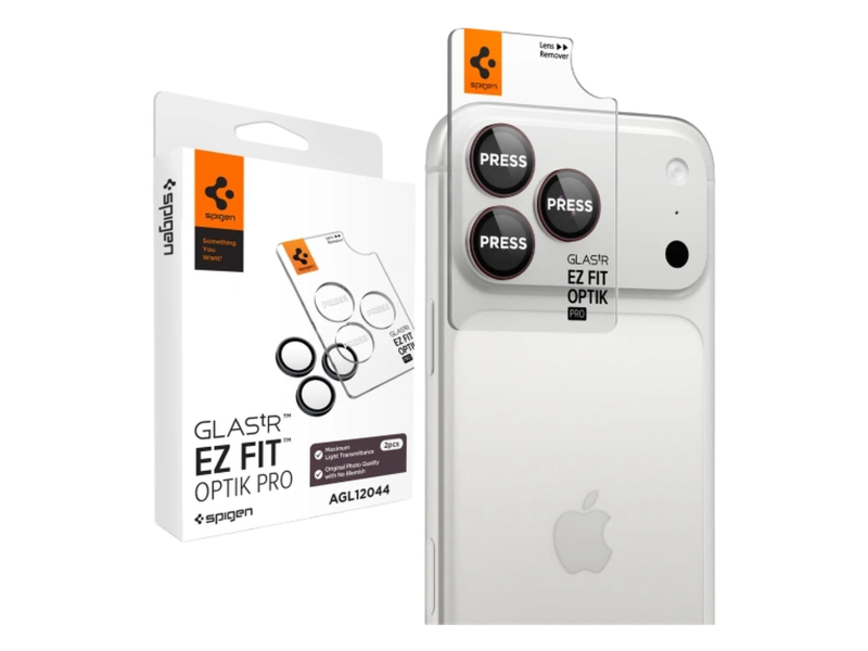 Spigen Glass tR EZ Fit Optik Pro 2 Pack do iPhone 18 Pro Max/18 Pro