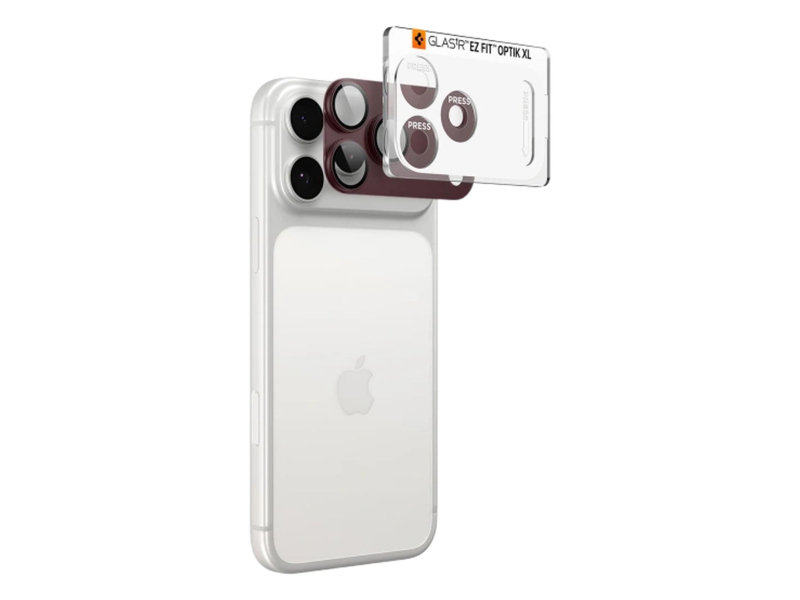 Spigen Glass tR EZ Fit Optik Pro XL 1 Pack do iPhone 18 Pro (burgundowy)