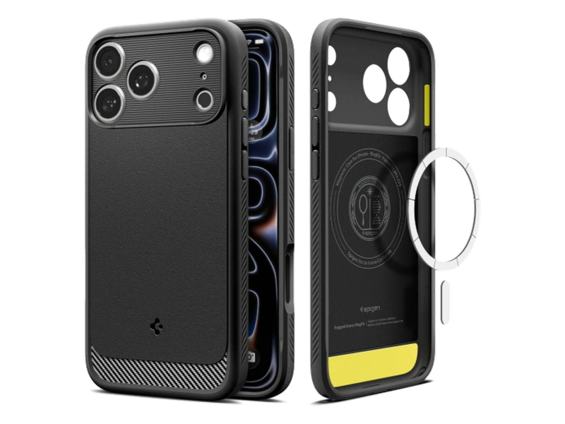 Spigen Rugged Armor MagSafe do iPhone 18 Pro/17 Pro (matte black)