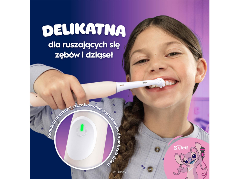 Oral-B Szczoteczka magnetyczna iO Kids Stitch (6+ etui róż)