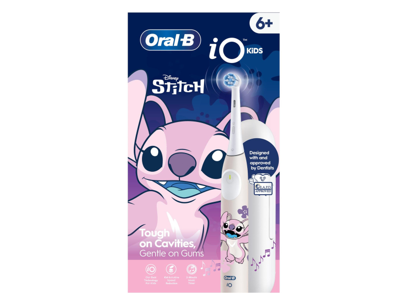 Oral-B Szczoteczka magnetyczna iO Kids Stitch (6+ etui róż)