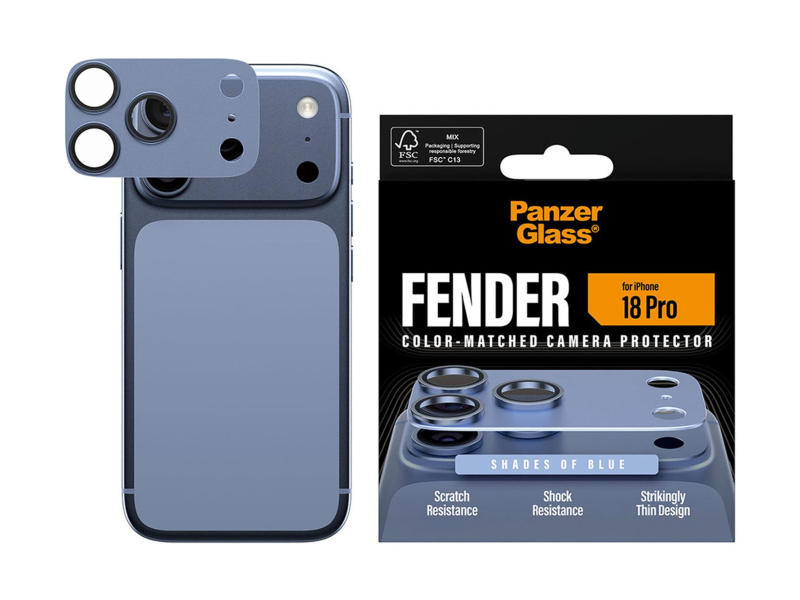 PanzerGlass Fender Camera Lens Protector do iPhone 18 Pro Blue