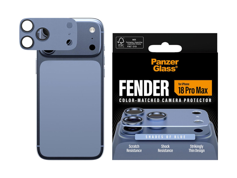 PanzerGlass Fender Camera Lens Protector do iPhone 18 Pro Max Blue
