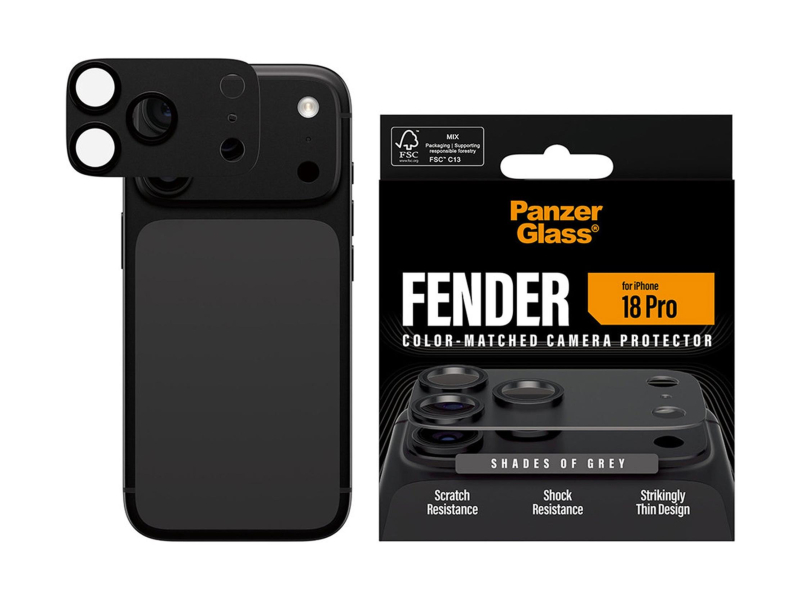 PanzerGlass Fender Camera Lens Protector do iPhone 18 Pro Shades of Grey