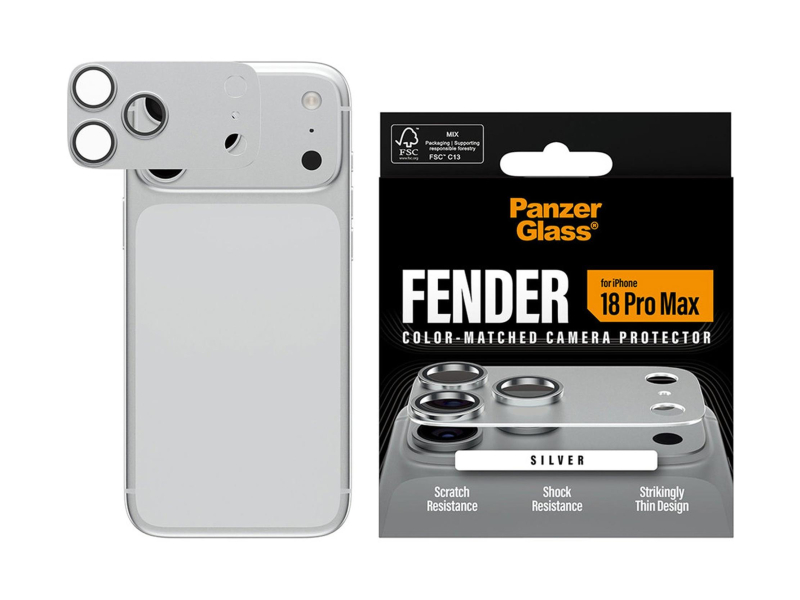 PanzerGlass Fender Camera Protector do iPhone 18 Pro Max Silver