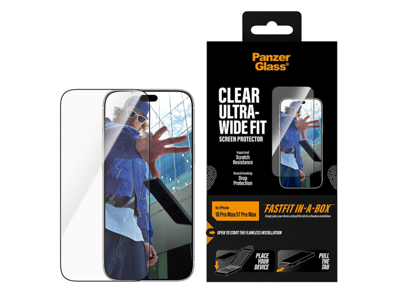 PanzerGlass Ultra-Wide Fit (Fastfit) do iPhone 18 Pro Max / 17 Pro Max