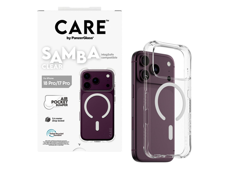 PanzerGlass CARE™ Samba MagSafe do iPhone 18 Pro / 17 Pro Transparent