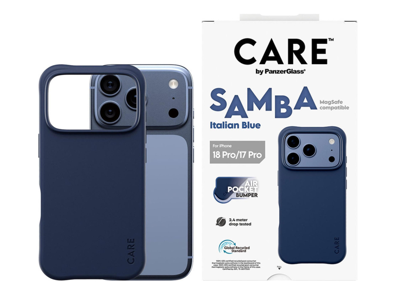 PanzerGlass CARE™ Samba MagSafe do iPhone 18 Pro / 17 Pro Italian Blue