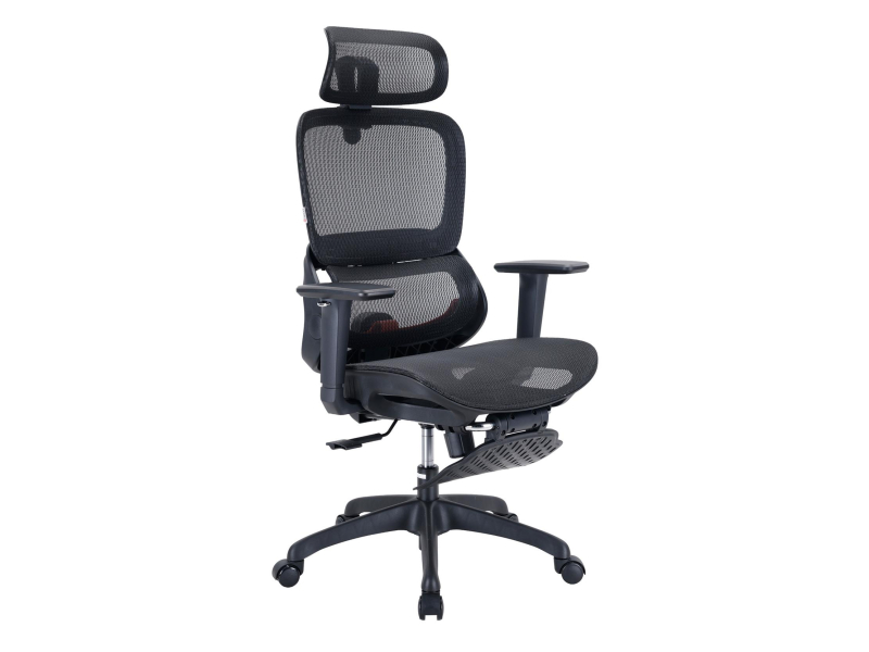 Sihoo B100 Mesh czarny z podnóżkiem
