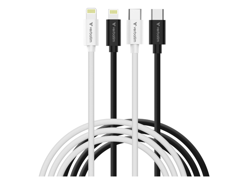 Verbatim Cable USB-C to Lightning 27W 100cm - 2 Pack - Black & White