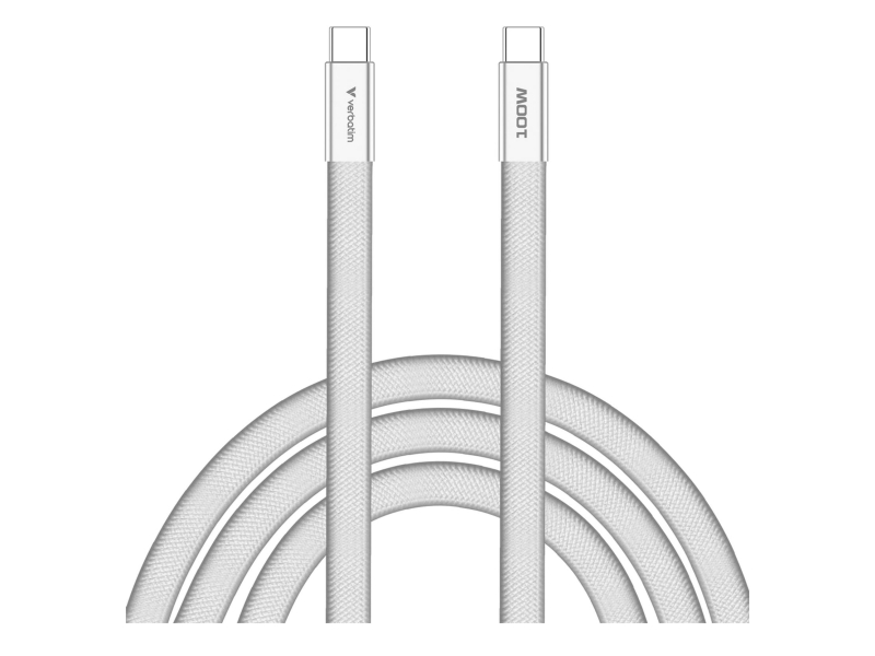 Verbatim SoftTouch USB-C to C cable 100W 120 cm - White