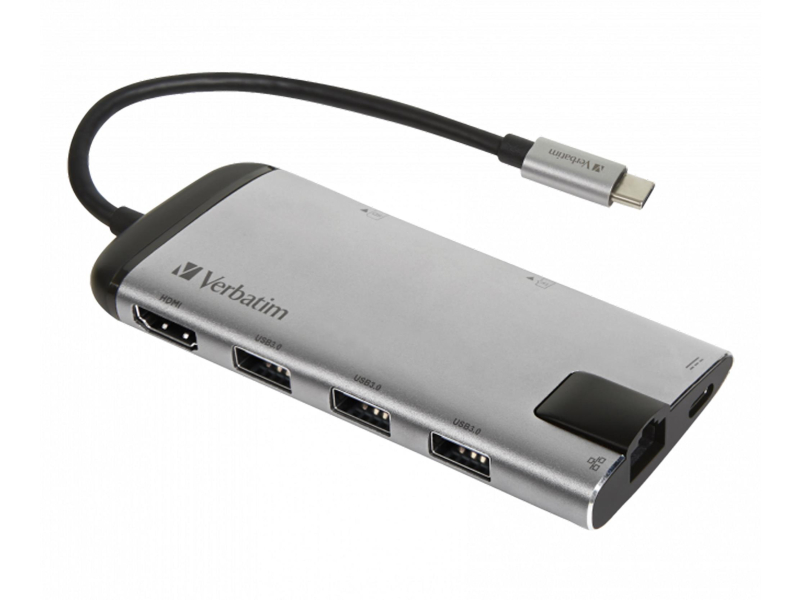 Verbatim Hub USB 3.1 GEN 1 /USB 3.0x3 /HDMI / SDHC / MICROSDHC / RJ45