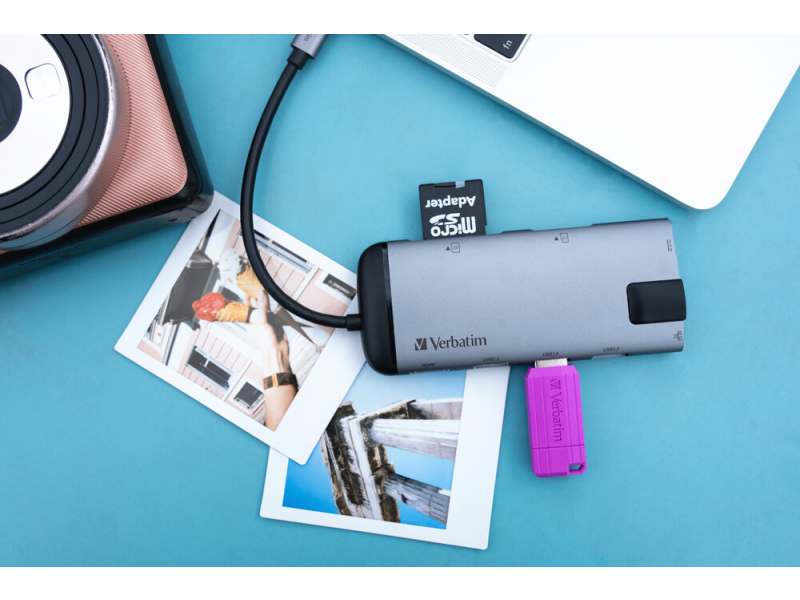 Verbatim Hub USB 3.1 GEN 1 /USB 3.0x3 /HDMI / SDHC / MICROSDHC / RJ45