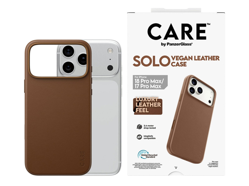 PanzerGlass CARE™ Solo Vegan Leather iPhone 18 Pro Max /17 Pro Max Brown