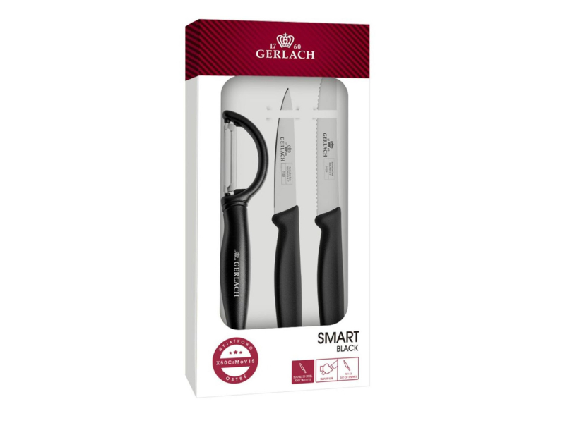 Gerlach Smart Color zestaw 2 noże + obieraczka