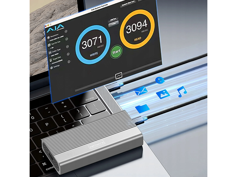 Zenwire Obudowa na dysk SSD M.2 NVME Pcie Thunderbolt USB-C 4.0