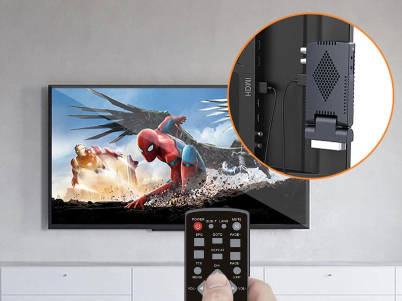 Zenwire Tuner Dekoder Satelitarny DVBT2 HEVC H.265 WiFi
