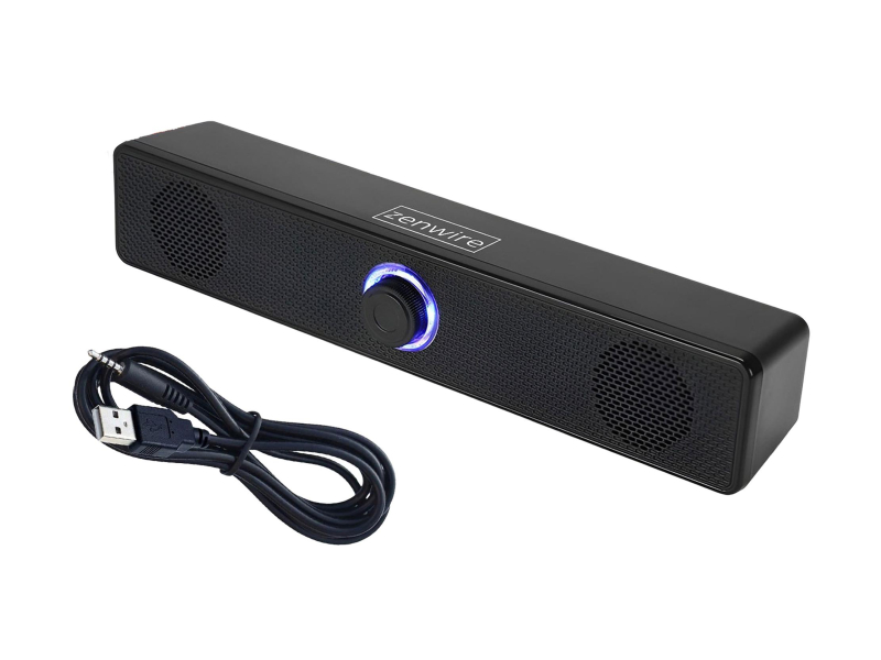 Zenwire Mini Soundbar Głośniki USB do Laptopa Komputera PC LED 18W
