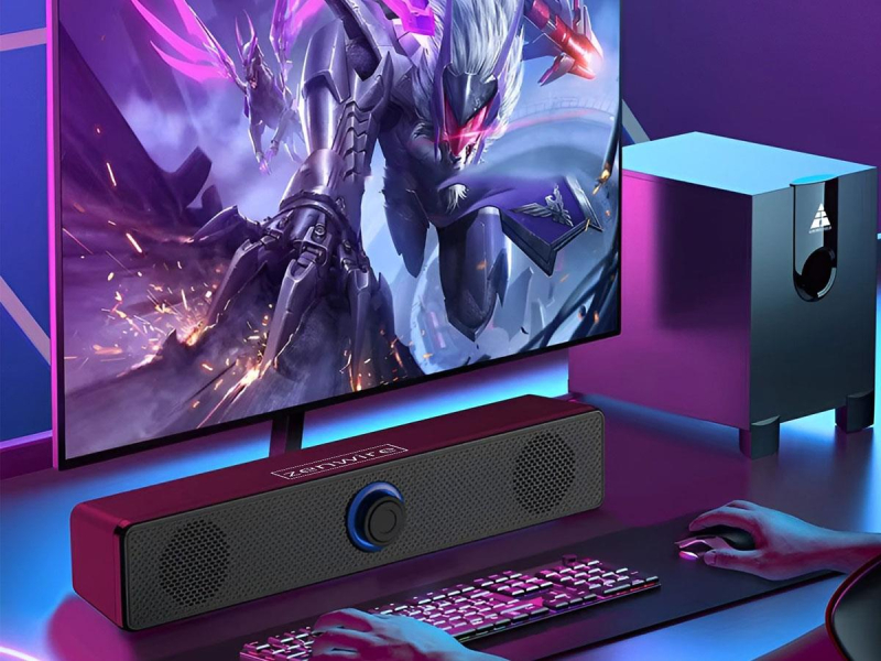 Zenwire Mini Soundbar Głośniki USB do Laptopa Komputera PC LED 18W