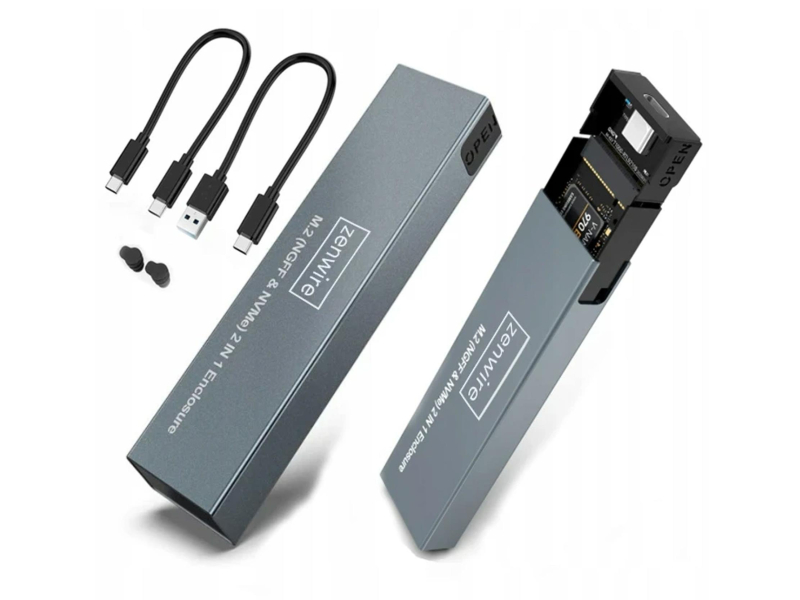 Zenwire Obudowa na dysk M.2 NVME/SATA PCIe USB-C Gen2 10GB/s