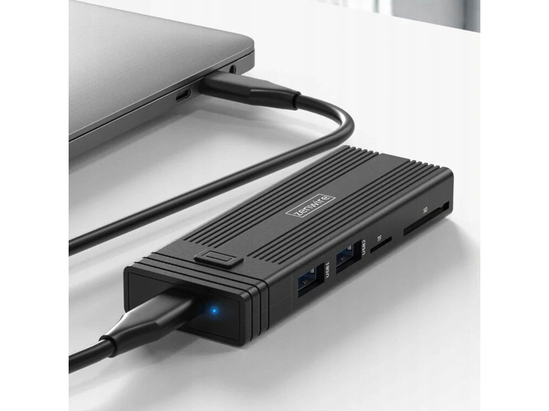 Zenwire Obudowa na dysk HUB USB-C 7w1 SSD M.2 NVME PCIE SATA SD