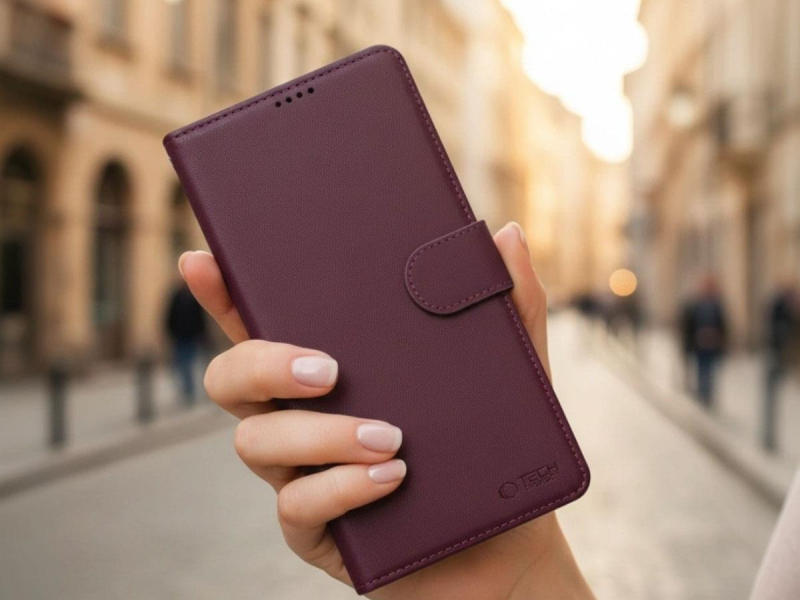 Tech-Protect Wallet Galaxy S26 Mulberry