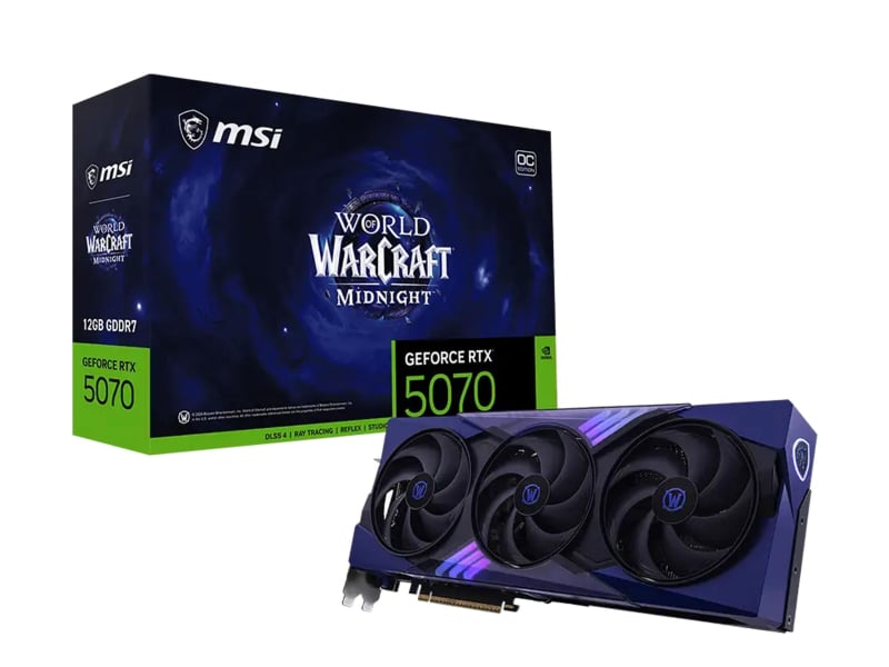 MSI GeForce RTX 5070 12G WoW Midnight Void Edition OC