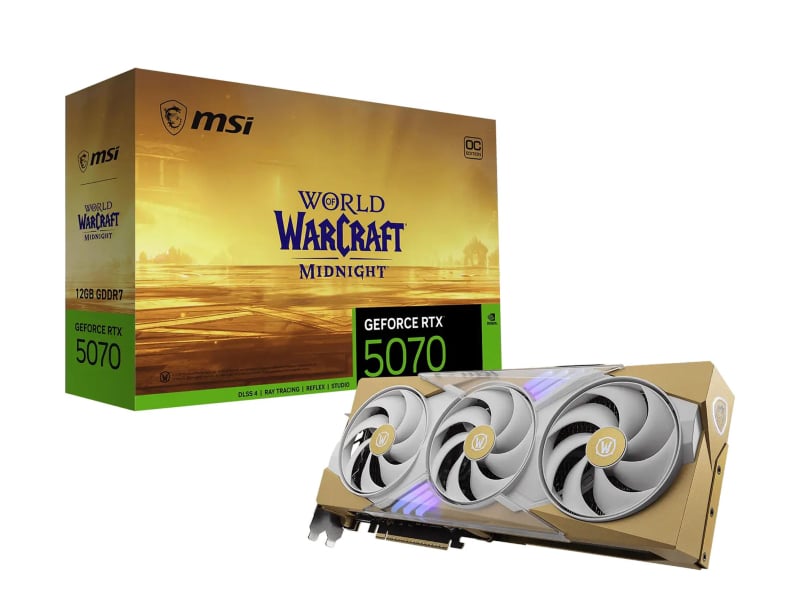 MSI GeForce RTX 5070 12G WoW Midnight Light Edition OC