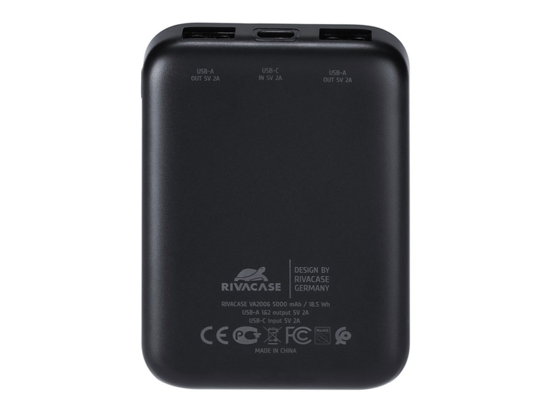 RIVACASE Powerbank VA2006 5000 mAh 10W czarny