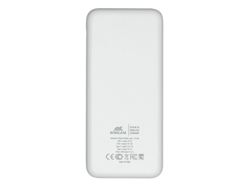 RIVACASE Powerbank VA2041 10000 mAh 10W biały