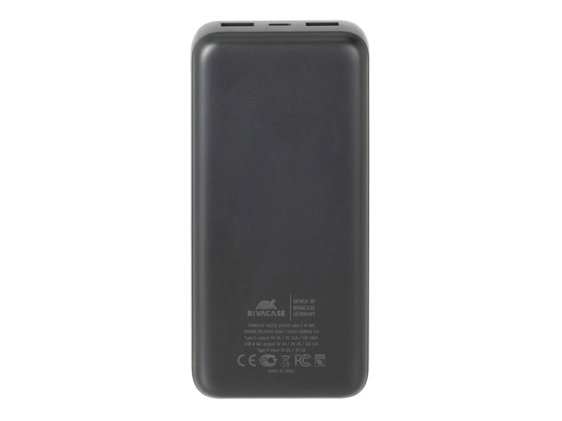 RIVACASE Powerbank VA2521 20000 mAh 20W czarny