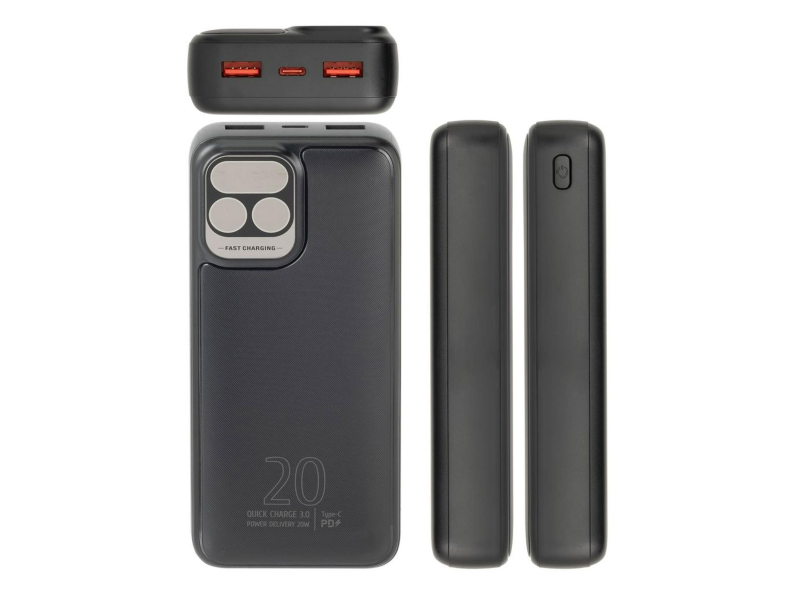 RIVACASE Powerbank VA2521 20000 mAh 20W czarny