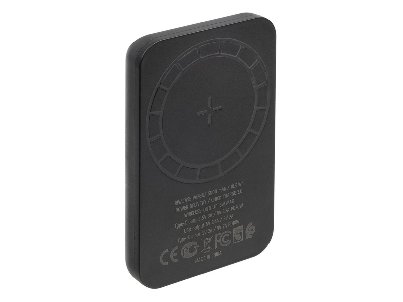 RIVACASE Powerbank VA2603 5000 mAh 20W czarny
