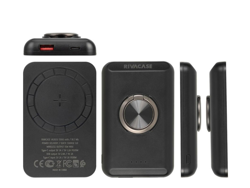 RIVACASE Powerbank VA2603 5000 mAh 20W czarny