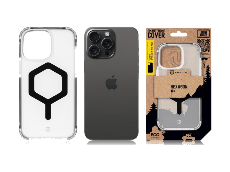 Tactical MagForce Hexagon Kryt pro Apple iPhone 15 Pro Max T-Black