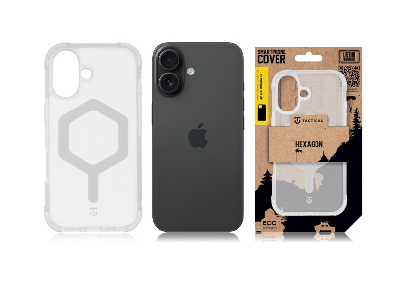 Tactical MagForce Hexagon Kryt pro Apple iPhone 16 T-White