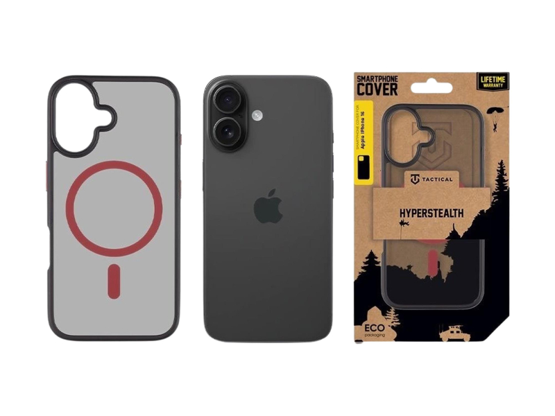 Tactical MagForce Hyperstealth 2.0 Kryt pro Apple iPhone 16 Black/Red