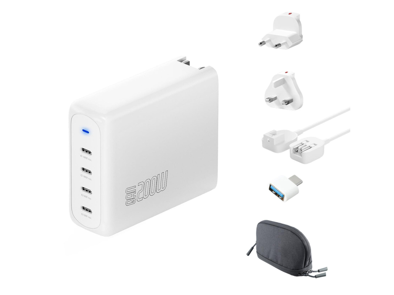 4smarts Flex Pro Travel GaN 200W 4xUSB-C biały