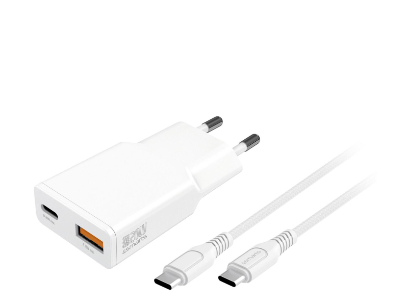 4smarts PDPlug Slim Duos 20W GaN USB-C+USB-A + kabel USB-C 1.5m