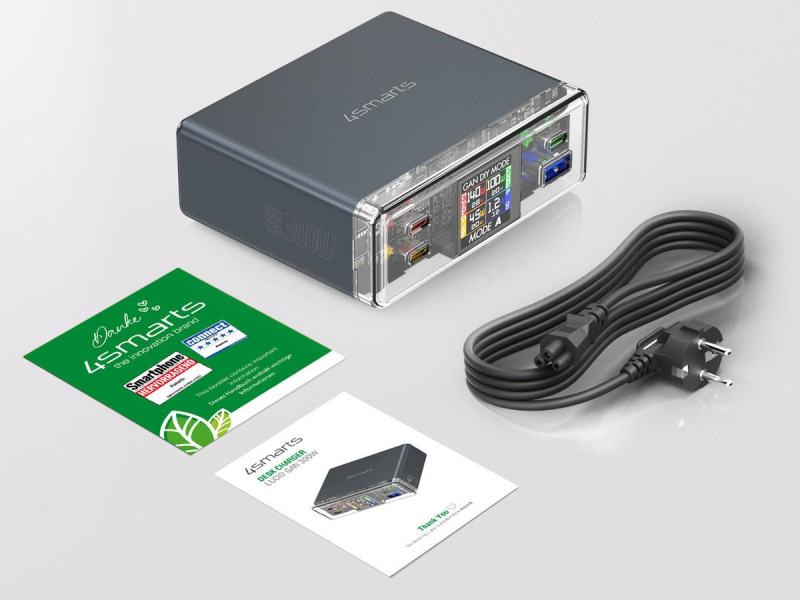 4smarts Stacja ładująca Lucid 300W z trybem DIY szary