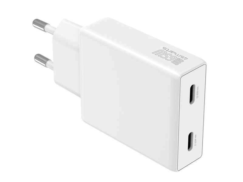 4smarts Ładowarka sieciowa PDPlug Slim Dual 65W GaN 2xUSB-C biały