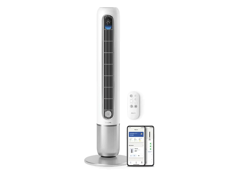 Philips CX7550/00 Wentylator kolumnowy premium, biało-srebrny