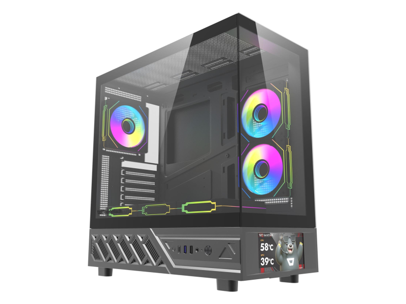 DarkFlash DS950V Black With Display + 6 Fans