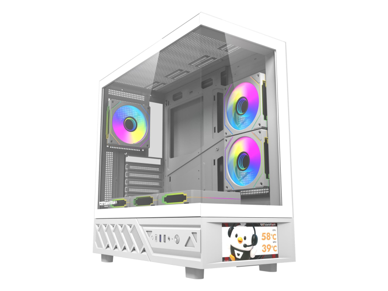 DarkFlash DS950V White With Display + 6 Fans