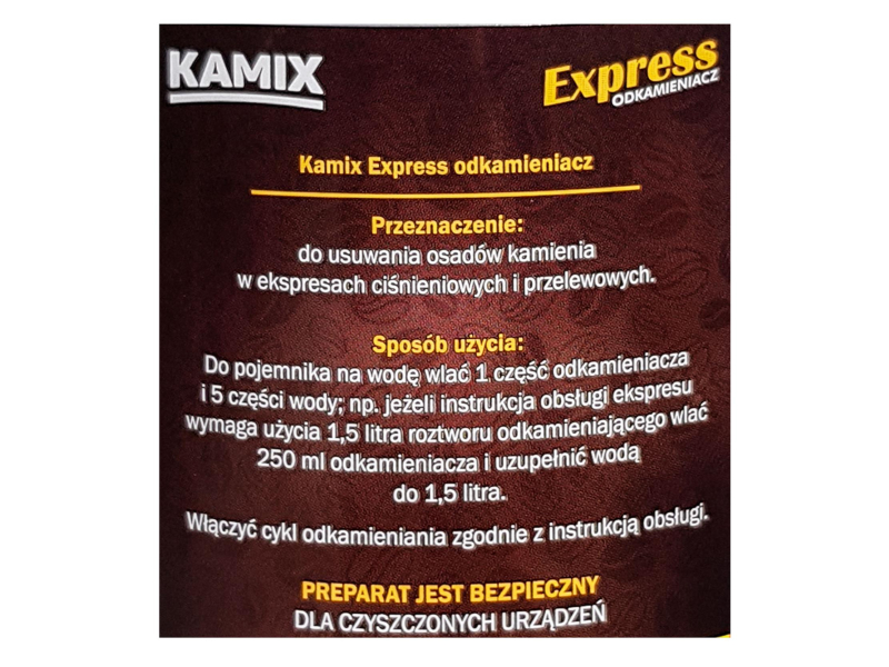 KAMIX Odkamieniacz do ekspresów ciśnieniowych i przelewowych